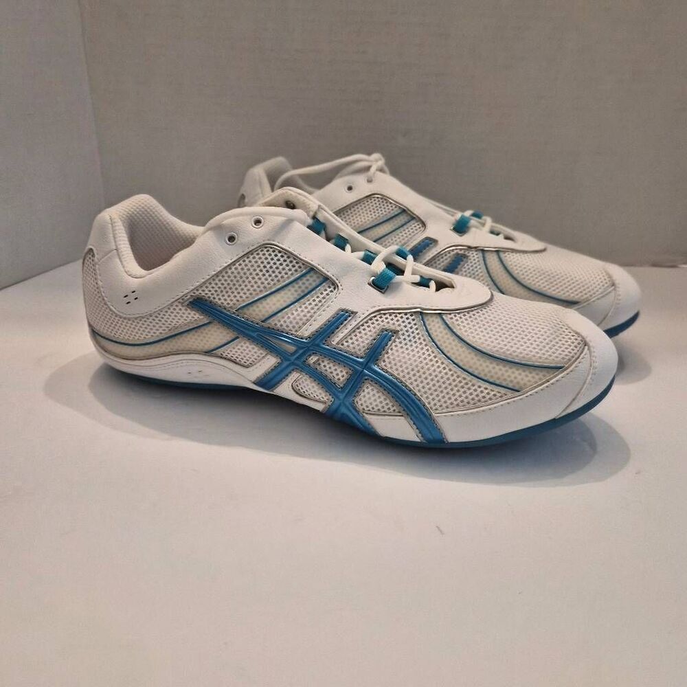 ASICS Gel Rhythmic Zumba Shoes White/Maui Blue/Silver: 9.5 - Worn once, excellen